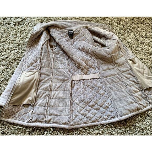 The North Face Caroluna Gray Fleece Lined Quilted SWEATSHIRT Jacket Coat womens - Picture 5 of 10